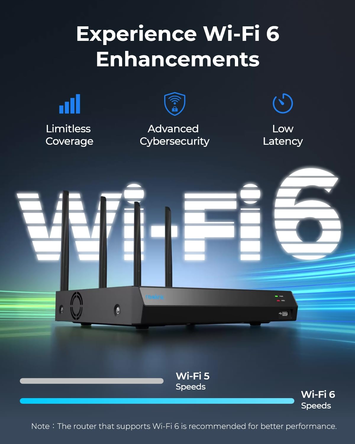 Reolink 4K 16Ch Wifi Nvr With Wi Fi 6 And 2.4/5 Ghz Dual Band Wifi, Built In 2Tb Hdd, Support 16Mp/12Mp/8Mp/5Mp/4Mp Reolink Cameras, 24/7 Recording Home Security Camera System, Not Poe Ports, Rln12W